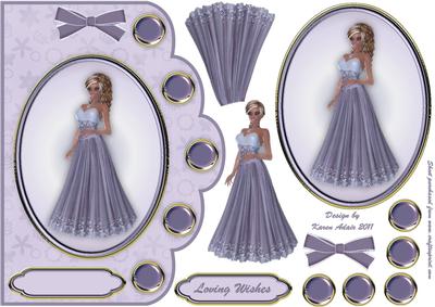 Lavender Lovely Scallop Edge Card Front