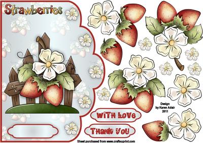 Strawberry Fields Forever Scallop Edge Card Front