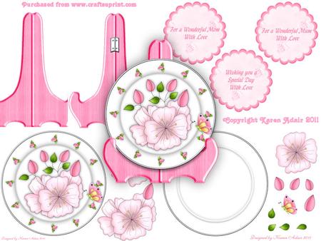 Cherry Blossoms Plate Card Kit