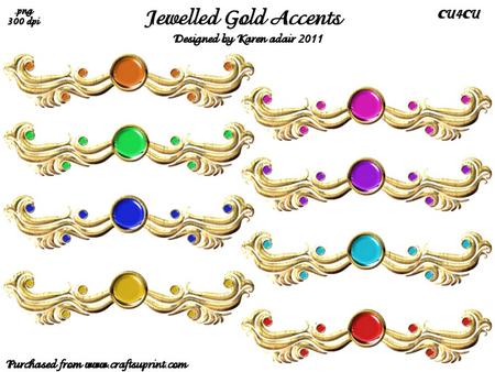 Gold Border Jewelled Accents