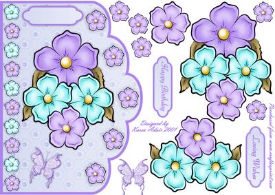 Blooming Blossoms 2 Scallop Edge Card Front