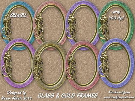 Oval Glass and Gold Flourish Frames