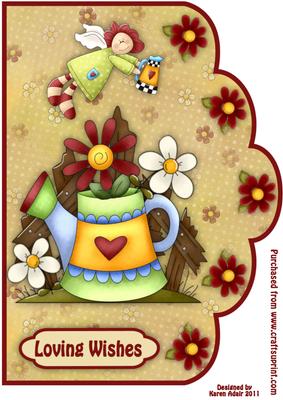 Garden Song A4 Scallop Edge Card Front