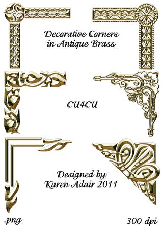 Decorative Corners in Antique Brass