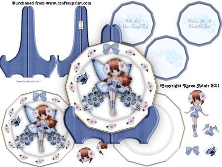 Fairy Blue Plate Card Kit