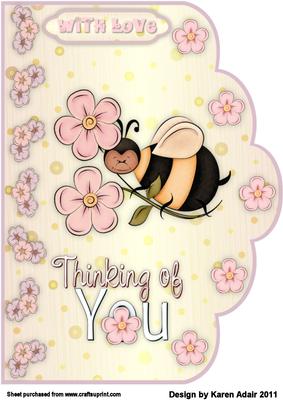Bee-autiful Day A4 Scallop Edge Card Front