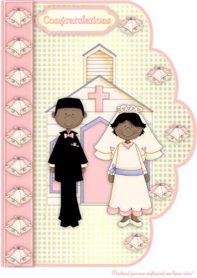 Wedding Day 2, A4 Scallop Edge Card Front