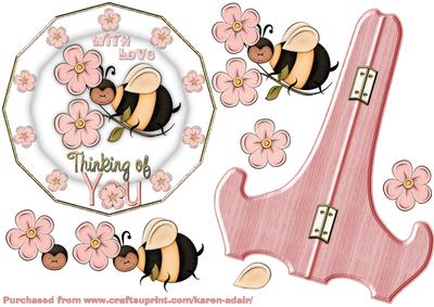 Bee-autiful Day Plate Card and Stand with Step by Step
