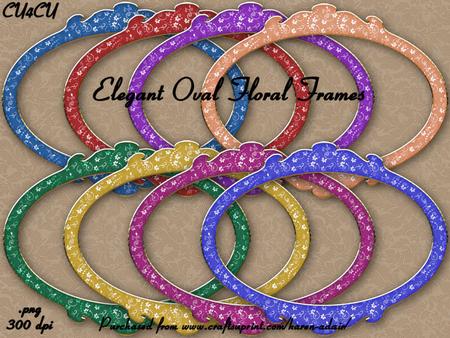 Elegant Oval Floral Frames