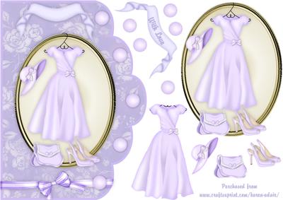 My Lavender Lovely Scallop Edge Card Front
