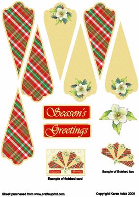 White Poinsettia Christmas Fan Sheet