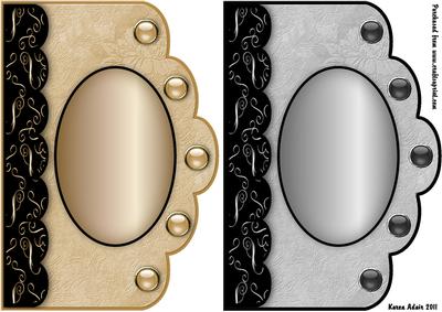Scallop Edge Card Bases and Scallop Trim in Coffee and Grey