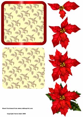 Poinsettia Step by Step Topper