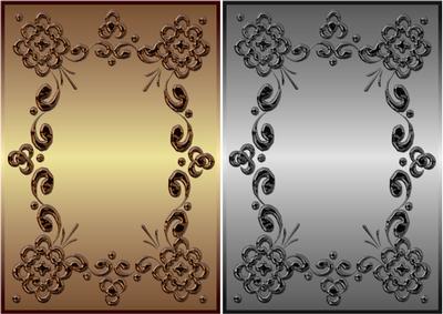 Bronze and Pewter Card Fronts