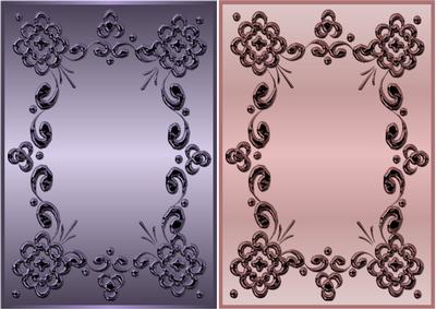 Purple and Rose Card Fronts