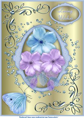 Blissful Blossoms A4 Card Front
