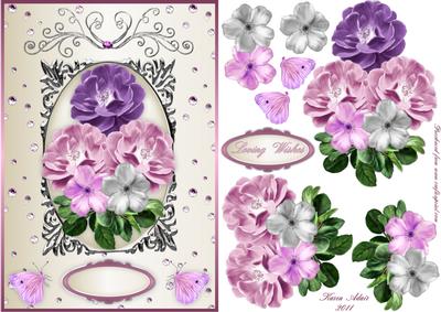 Perfect Posy - A5 Card Front with Step by Step