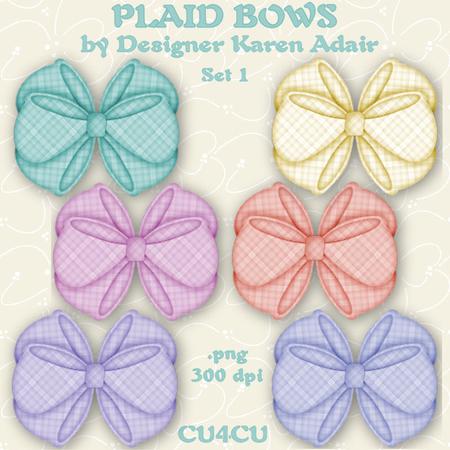 Plaid Bows - Set 1