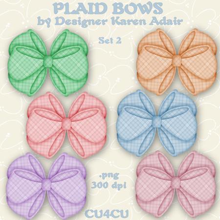 Plaid Bows - Set 2