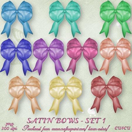Satin Bows - Set 1