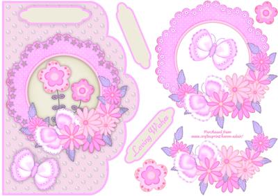 Spring Fancy in the Pink Scallop Card Front