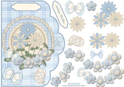 Spring Into the Blue - Scallop Card Front