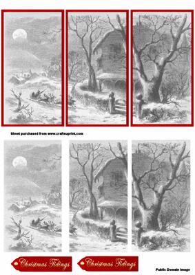 Christmas Winter Scene - Santa on His Way