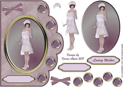 Fabulous Flapper Scallop Edge Card Front with Step by Step