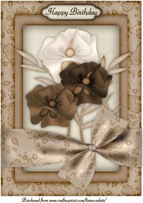 Bonnie Blooms A4 Card Front