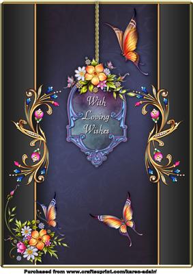 Butterfly Bonanza A4 Card Front