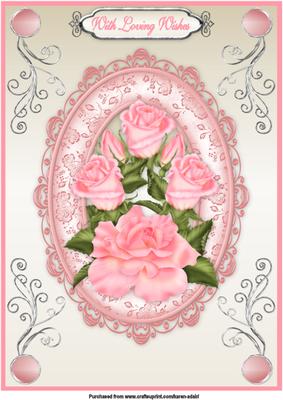 Rambling Roses A4 Card Front