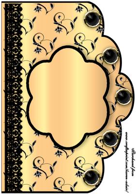 Floral A4 Scallop Edge 'n Lace Card Front - Sunrise