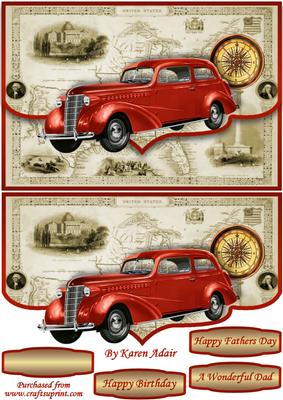 Chevrolet Master Deluxe Envelope Card Front and Step by Step