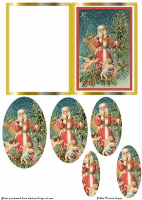 Vintage Santa & Cherubs