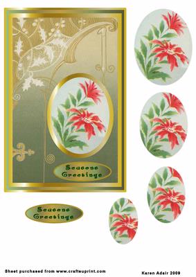 Poinsettia and Holly