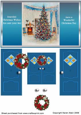 Christmas Door Gatefold Card