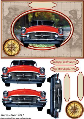 1955 Buick Card Front with Step by Step