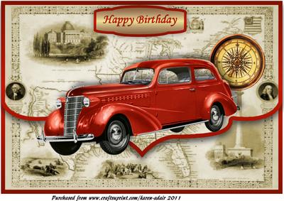 Chevrolet Master Deluxe A4 Envelope Card Front