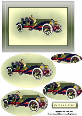 Vintage Car Card Front 4