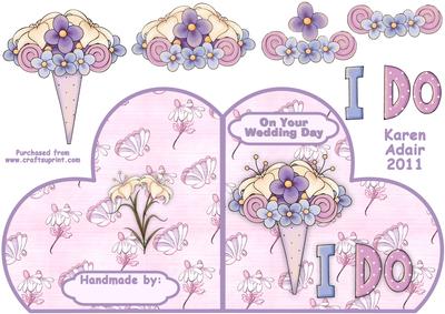 Bride's Bouquet Heart Shaped Cut and Fold with Step by Step