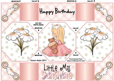 Little Miss Sunshine - Octagon Tri-fold Quick Card