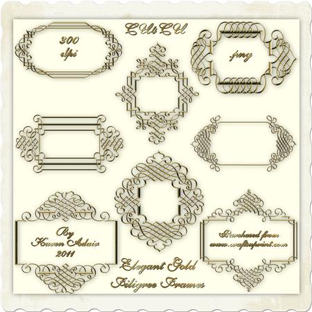 Elegant Gold Filigree Frames