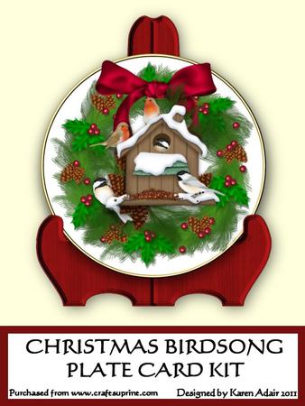 Christmas Birdsong Plate Card Kit