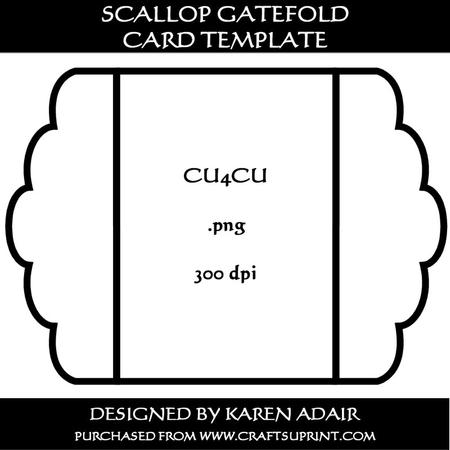 Scallop Gatefold Card Template