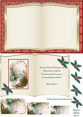 Christmas Scene Book Card Front