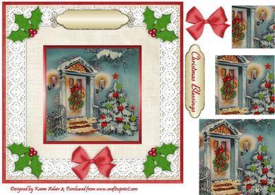 A Christmas Welcome Pyramid Card Front