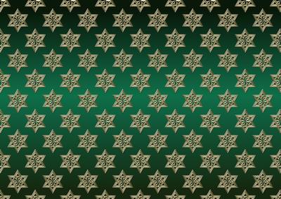 Golden Stars - Christmas Green