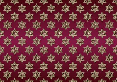 Golden Stars - Deep Burgundy