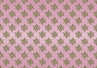 Golden Stars - Pale Salmon Pink