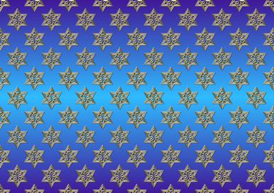 Golden Stars - Two Tone Blue